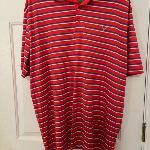 Callaway Other - Callaway Men's Red Striped Polo Shirt